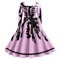 thumbnail image 1 of Halloween pour Femmes Robe Évasée Imprimée Sans Manches Robe Tunique Robes d'Invité de Mariage Robe Formelle Élégante Tenue de Fête, 1 of 2