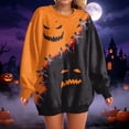 thumbnail image 6 of Duqingm Halloween Shirts for Women 2026 Novelty Funny Print Gothic Tshirts Long Sleeve Crewneck Tops,2XL, 6 of 7