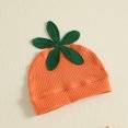 thumbnail image 6 of Cjfdfy Newborn Baby Boys Girls Halloween Romper Mama's Little Pumpkin Embroidery Long Sleeve Waffle Knit Bodysuit And Hat Infant Cute My First Halloween Fall Winter Outfit 0-18M, 6 of 9