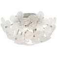 thumbnail image 2 of Possini Euro Design Filoli 16" Modern Semi Flush-Mount Ceiling Light Fixture Kitchen Foyer Flower Silver Brushed Nickel Finish, 2 of 7