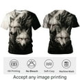 thumbnail image 3 of Rebaike Wolf T-shirt for Men Dark Forest Animal Graphic Tee Shirt, 3 of 7