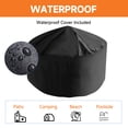 thumbnail image 7 of 32" Portable Metal Patio Round Fire Pit Table with Spark Screen Cover, Log Grate, Waterproof Cover and Fire Poker for Outdoor Backyard, Garden, Bonfire, 7 of 7