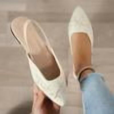 Xucatan Women's Pointed Toe Flats, Embroidered Flower Slingback Ballet Shoes, Soft Fabric Everyday Footwear, Versatile Casual Office Style Gift