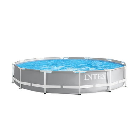 Intex 12 Foot x 30 Inches Durable Prism Steel Frame Above Ground Swimming Pool