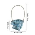 thumbnail image 3 of Panier à Fleurs Décoratif Mini de Pâques à Main Panier à Fleurs Tressé Panier à Fleurs Circulaire Plantes de Fleurs Simulées Micro-Paysages Panier de Rangement Tressé, 3 of 6
