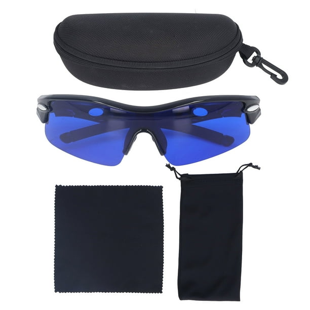 Ball Finder Gafas deportivas Protección UV Gafas de ciclismo portátiles con paño para gafas y bolsa de almacenamiento para deportes al aire libre 9002F Negro