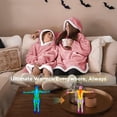 thumbnail image 4 of Sudadera con capucha Bedsure Mellow Rose para adultos y niños, 4 of 6