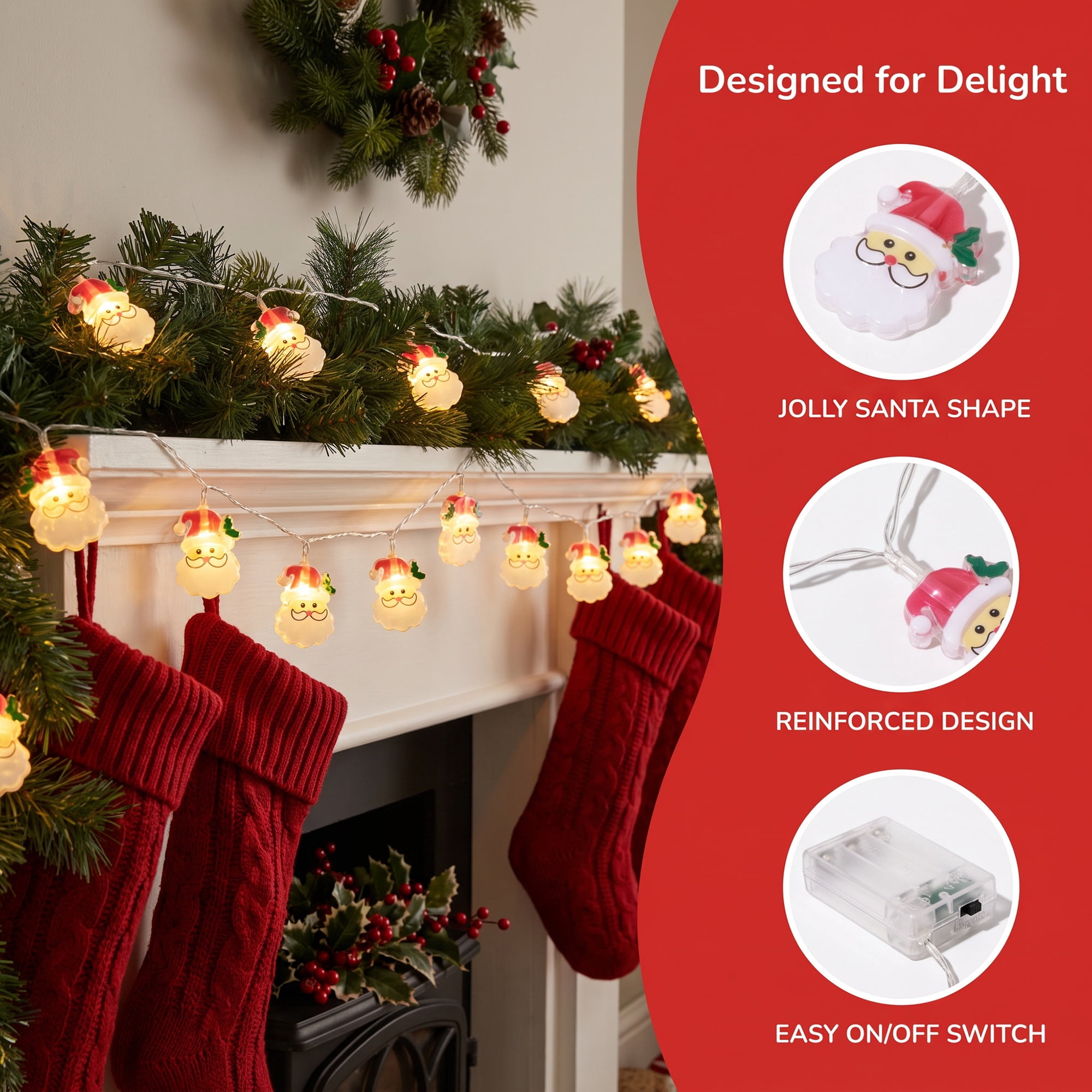 Unique Bargains Fairy Lights for Decor 9.8 ft Christmas Battery Operated Twinkle Lights