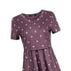 thumbnail image 4 of Qarigey Vestido de mujer Vestido de mamá de punto de manga corta de tela de alimentación de enfermería Prendas para la parte del cuerpo Fucsia XL, 4 of 8