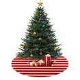 thumbnail image 3 of 30 Inch Christmas Tree Skirt – Velvet Plush Tree Mat, Soft Thickened Polyester with Red Ties, Single-Sided Printing, Available in 30in/36in/48in, Perfect for Holiday Xmas Tree Decoration, 3 of 7