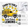 thumbnail image 3 of 2 Pcs Funny Kitchen Towels,Farm To Table Fresh Picked Lemons Microfiber Dish Towels,Kitchen Tea Towels,Kitchen Towel Set (18" X 26"), 3 of 3