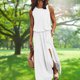 thumbnail image 1 of Vestido Sin Mangas Vestido sin mangas de verano Elegante vestido largo maxi Ropa femenina (Blanco 4XL) Cgtredaw Para estrenar, 1 of 1