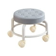 thumbnail image 4 of Taburete pequeño con ruedas giratorias de 360 ​​grados para niños y adultos gris, 4 of 9