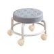 thumbnail image 4 of Silla giratoria con asiento bajo con ruedas, taburete de pedicura pequeño, resistente y resistente, 360 grados gris, 4 of 9