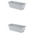 thumbnail image 2 of Macetas Ounissouiy Flores de Resina Jardines Balcón gris claro 43cm*19cm*15cm 2Conjunto, 2 of 6