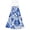 Blue Floral Pattern, variant on 2PCS Velcro Hangable Hand Towels Quick-Drying Hanging Kitchen Towels for Kitchen & Bathroom Tie-dye Flowers Pattern