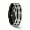 thumbnail image 4 of Edward Mirell Black Ti Grooves and Textured Lines 7mm Band Size 13, 4 of 4