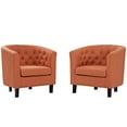 thumbnail image 2 of Modway Prospect 2 Piece Upholstered Fabric Armchair Set in Orange, 2 of 6