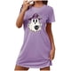 thumbnail image 2 of Camisón corto de talla grande para mujer, camisón de manga corta con estampado de pecho a la moda, camisón para mujer, 2 of 5