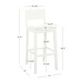 thumbnail image 3 of Linon Darcy 30" Indoor Wood Bar Stool, Set of 2, White, 3 of 10