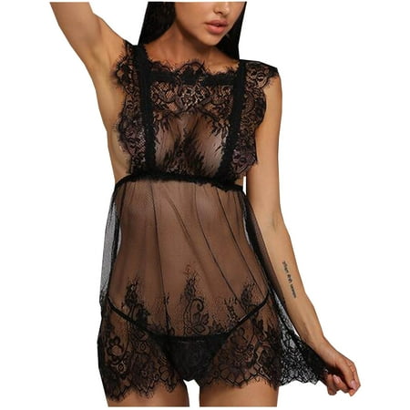 

Women Sexy Lace See-Through Net Yarn Sling Sexy Lingerie Underwear Suit underwear briefs underpants for women