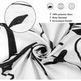 thumbnail image 5 of Black and White Floral Shower Curtain, Abstract Aesthetic Flower Botanical Sketch Print Bathroom Curtain for Bathtub Home Decor Waterproof Fabric Machine Washable with 12 Hooks, 5 of 6
