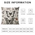 thumbnail image 6 of COMIO  Throw Pillow Covers for Couch Butterflies Bed Or Sofa Pillows Case Seamless Pattern of Black Silhouettes of Butterflies Decorative Square Cushion Covers 2Pcs, 6 of 6