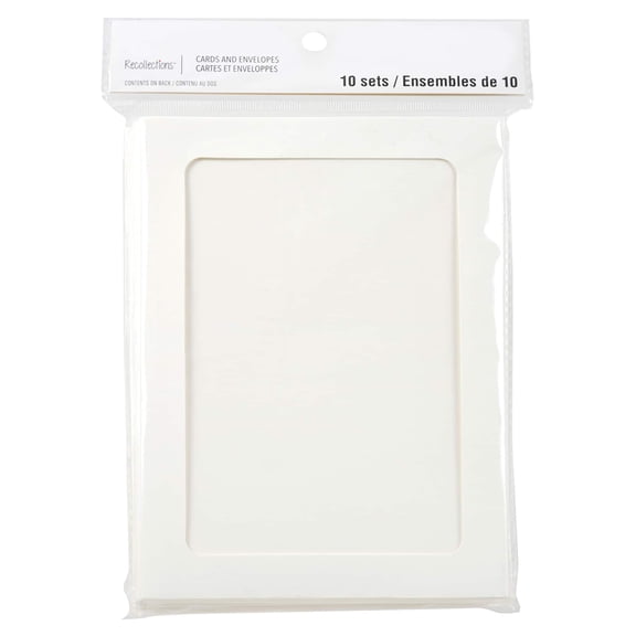 Recollections 5" x 7" Ivory Frame Cards & Envelopes, 12 Packs: 10 ct. (120 total)