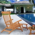thumbnail image 5 of Teak Wood Titanic Outdoor Outdoor Patio Reclining Steamer Chair, A-Grade Teak Wood, 5 of 10