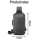 thumbnail image 2 of Bolso bandolera antirrobo, mochila impermeable para el pecho con carga USB, mochila de hombro, 2 of 6