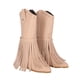 thumbnail image 1 of Platonia|Bota Vaquera Cowboy Con Flecos Camelia Cabra Piel Maquillaje Para Mujer, Bota Vaquera Estilizada, 1 of 5