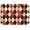 Red Beige Black Harlequin Pattern, variant on Kitchen Drying Mat Super Absorbent Heat Resistant Reversible & Foldable With Hanging Loop White Dots on A Dark Red Background