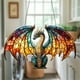 thumbnail image 5 of Colgante de dragones acrílicos | Atrapasol estilo vitral de 30 x 19 cm | Diseño surrealista de ensueño en tonos turquesa, ámbar y carmesí | Decoración impermeable para colgar en la ventana, ideal, 5 of 5