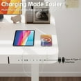 thumbnail image 2 of Homall 55x24"Electric Height Adjustable Standing Desk with Drawer and Charging Ports, Ergonomic Office&Home Computer Desk, White, 2 of 7