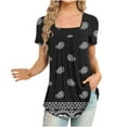 thumbnail image 1 of Pompotops T-Shirt Décontracté à Manches Courtes Imprimé Mode pour Femmes, 1 of 6