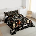 thumbnail image 3 of Manfei Boho Jungle Animal Queen Comforter Set for Child, Squirrel Fox Butterfly Bedding Sets, Rustic Farmhouse Reversible Bedding Comforter Set, Breathable Home Decor, 3pcs, 3 of 8