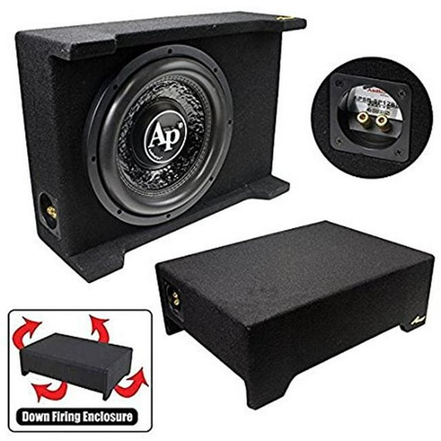 Audiopipe 12" Loaded Sealed Enclosure 800 Watts Shallow Mount 4 Ohm
