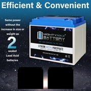 12V, 50Ah, Lithium, Replacement Battery Compatible with XStatic BatCap X2000