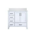 thumbnail image 3 of Jacques 36 in. W x 22 in. D Right Offset White Bath Vanity and White Quartz Top, 3 of 9