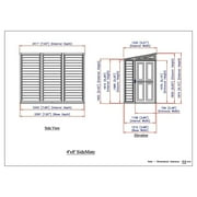 Duramax 4 x 8 SideMate Plastic Storage Shed + Foundation for Garden, Patio and Backyard