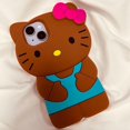 thumbnail image 2 of Funda de silicona con dibujos animados de gatos en 3D para iPhone XR, 2 of 5