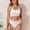 White, variant on Womens High Waisted Swimsuit Two Piece Ribbed Bikini Sets Crop Top High Cut Cheeky Bathing Suits