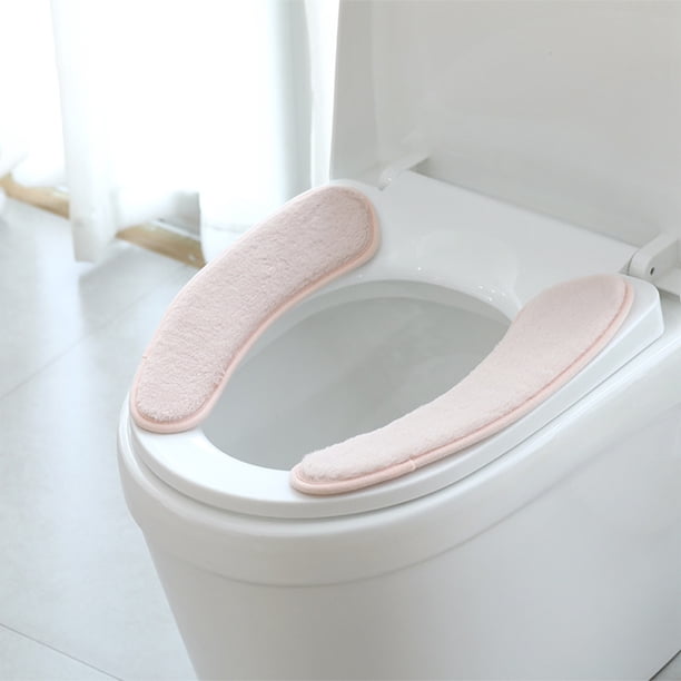 Funda de Asiento de Inodoro Acolchada de Dos Piezas, Adhesiva, Impermeable, Lavable y Reutilizable.