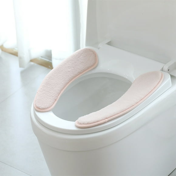 Prix le Plus Bas, Méga Rabais, Carestorng Coussin de Siège de Toilette Épaissi en Peluche avec Adhésif, Lavable et Réutilisable pour le Confort et la Protection contre la Pluie / 95 % Polyester + 5 % spandex, Rose, Akmoler