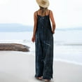 thumbnail image 3 of Wensltd Women Jumpsuits One Piece Sleeveless Printed Wide Leg Pant With Pockets, 3 of 5