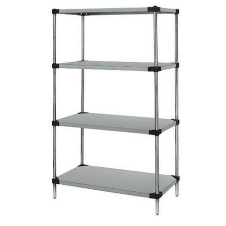 

Solid 4 Shelf Starter Units Stainless Steel - 18 x 24 x 63 in.