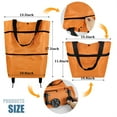 thumbnail image 2 of MEETSWEET Foldable Shopping Cart with Handle, Durable and Compact Design, Orange, 2 of 7