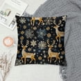 thumbnail image 2 of Christmas Golden Reindeer Snowflakes Pillow Cases King Size  Microfiber Pillowcases with Hidden Zipper Soft Comfortable Bed Pillow Covers, 2 of 5