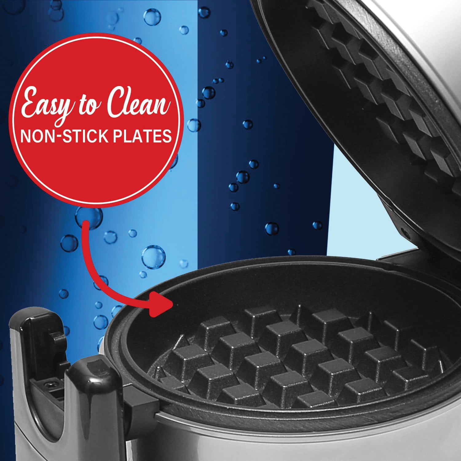 Brentwood Electric Belgian Waffle Maker, Silver