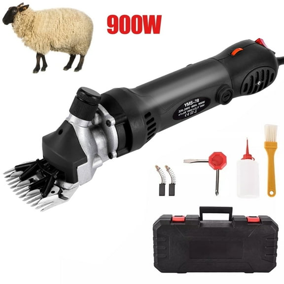 GUQDZOF Sheep Clippers 900W, Professional Animal Shearing Machine, 6 Speed Heavy Duty Electric Shears, Farm Livestock Grooming Kit, Heavy Duty Electric Clippers for Thick Coat Animals,Cats,Dogs,Black